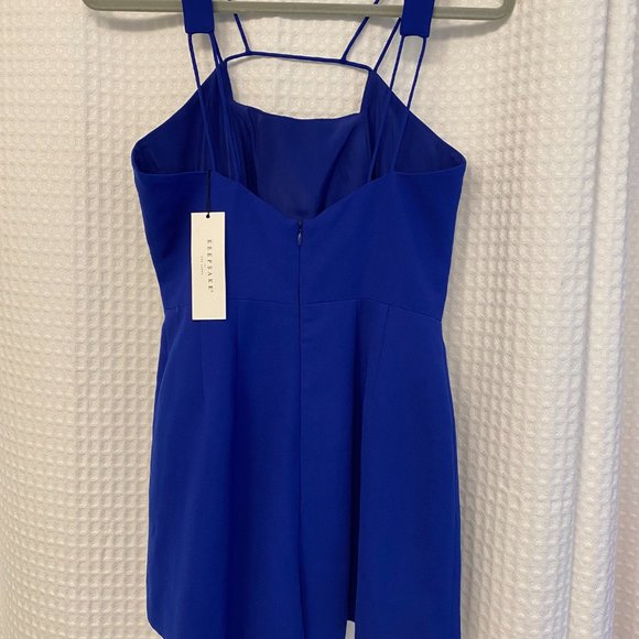 KEEPSAKE The Label Mirror Image Strappy Playsuit Romper Blue Women's Size Small - Picture 4 of 6